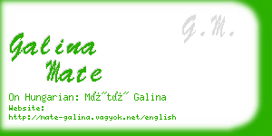 galina mate business card